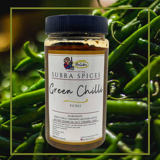 Mrs.Subra Green Chilli Pickle subraspices
