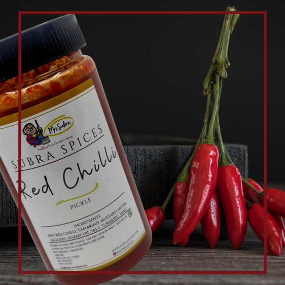 Mrs.Subra Red Chilli Pickle subraspices